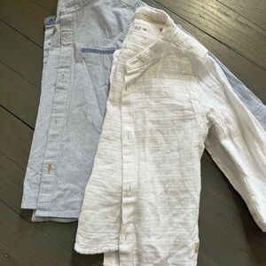 Zara 12-18/18-24m White and Blue Button-Up Shirts